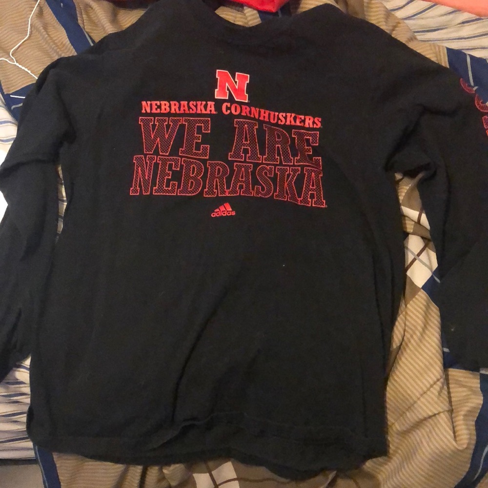 Long Sleeve Adidas Nebraska Cornhuskers Shirt